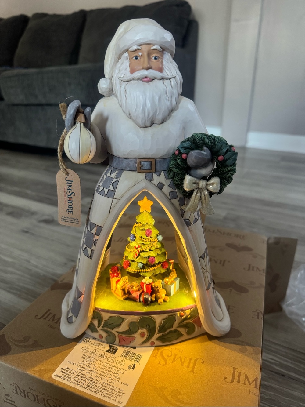 Jim Shore Scenic Santa 6015453 Lighted Christmas Figurine w/ Original Box
